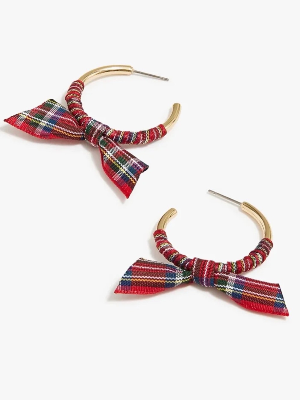 J. Crew Factory Ribbon-wrapped hoop earrings